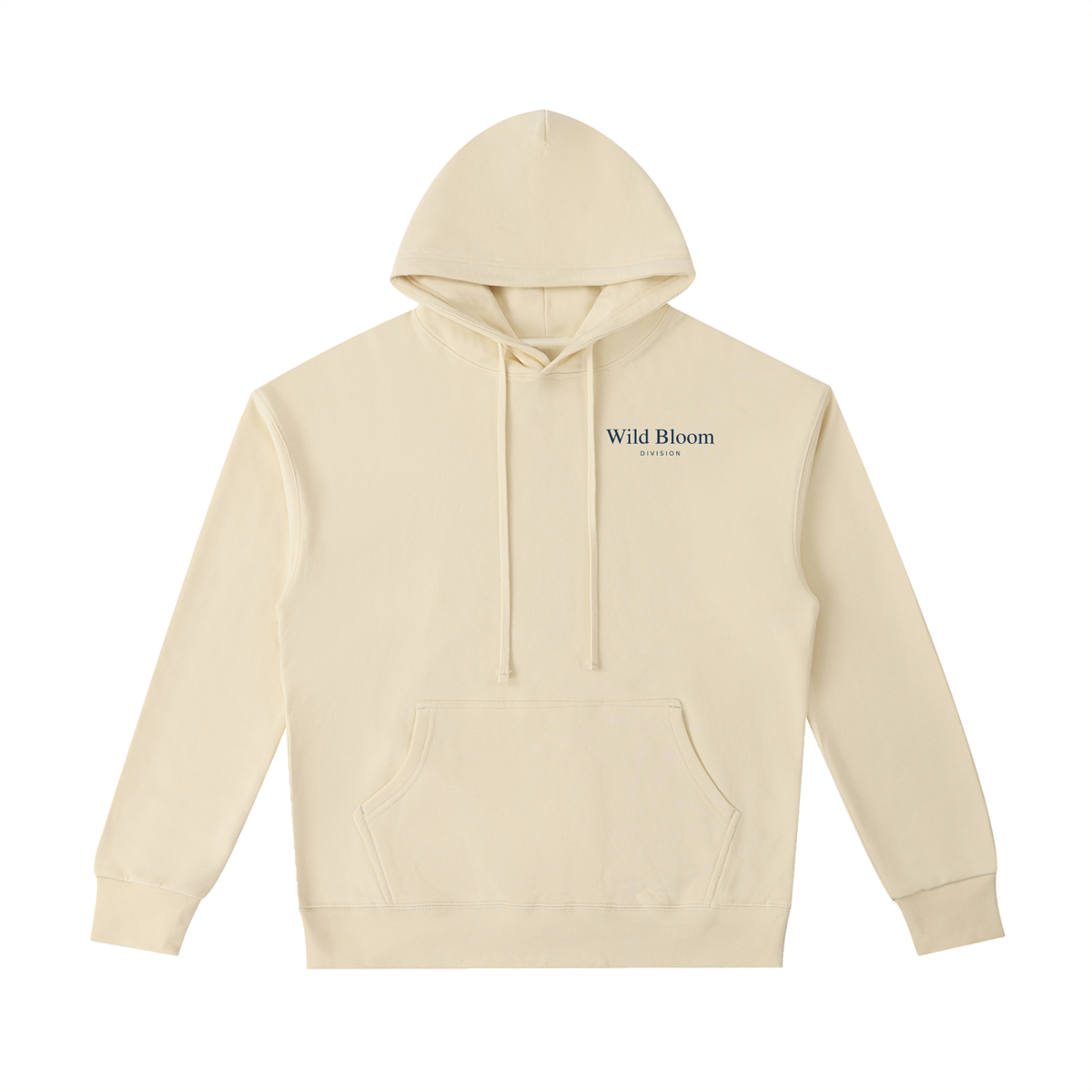 Apricot Botanical Bouquet hoodie, back view with tall bouquet of daisies, roses and cornflowers