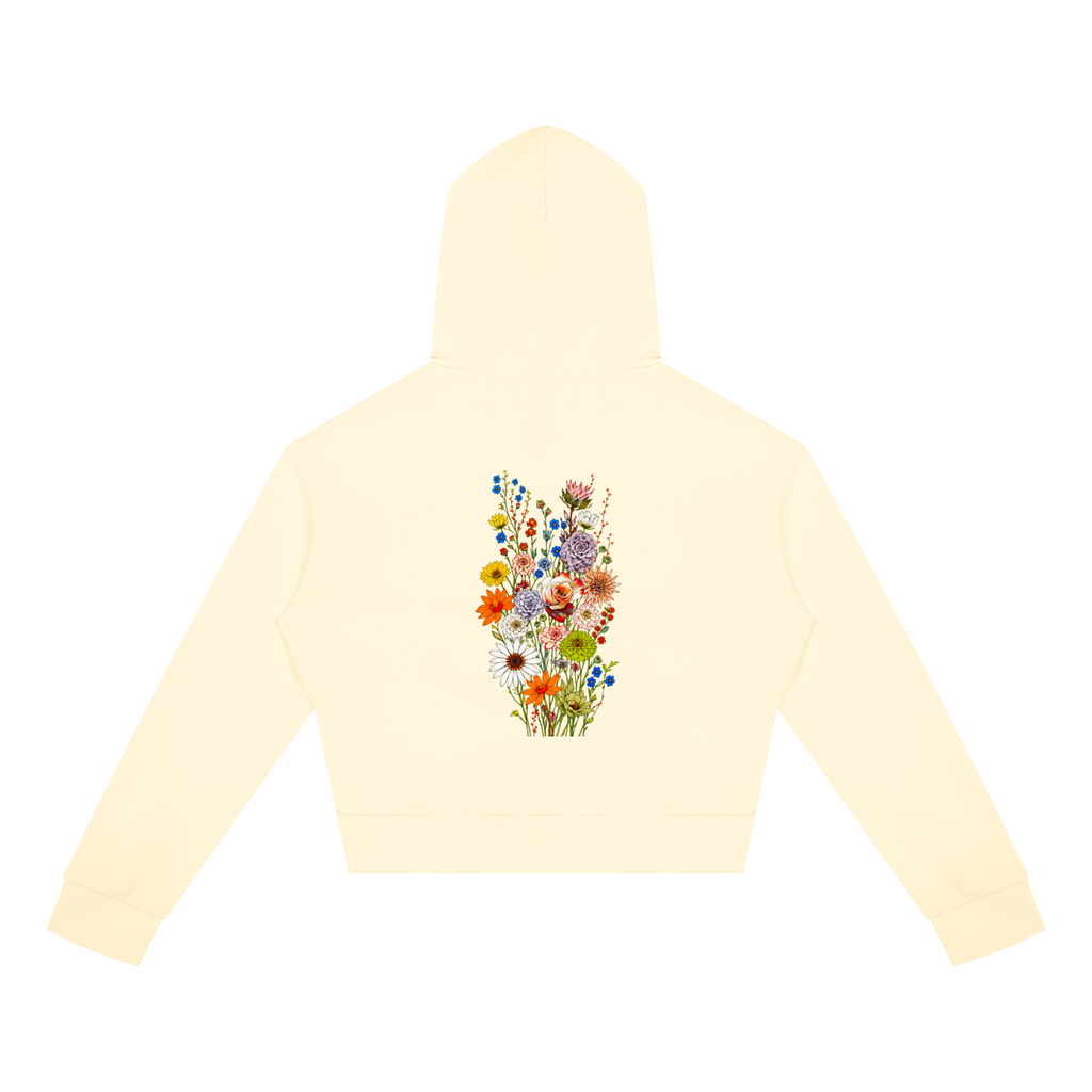 Wild Bloom Division // Wildflower Cropped Zip Hoodie