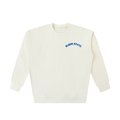 Apricot Bloom State crewneck sweatshirt, front view with small chest logo