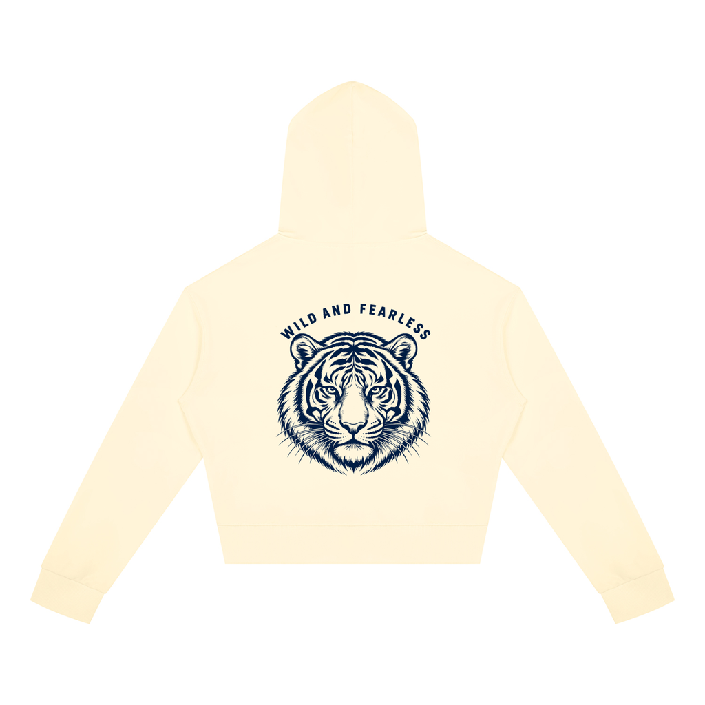 Wild and Fearless // Blue Bloom Cropped Zip Hoodie
