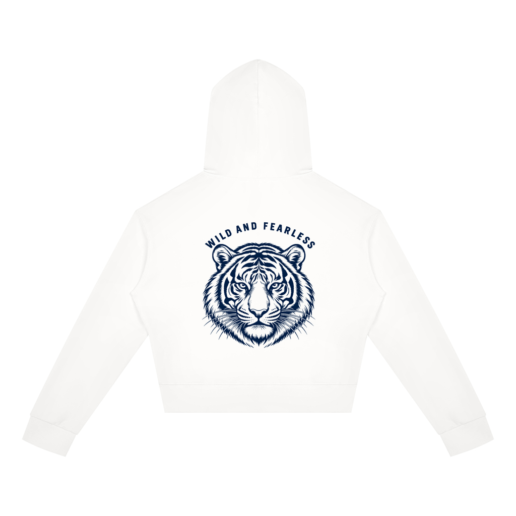 Wild and Fearless // Blue Bloom Cropped Zip Hoodie