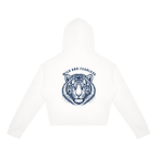 Wild and Fearless // Blue Bloom Cropped Zip Hoodie