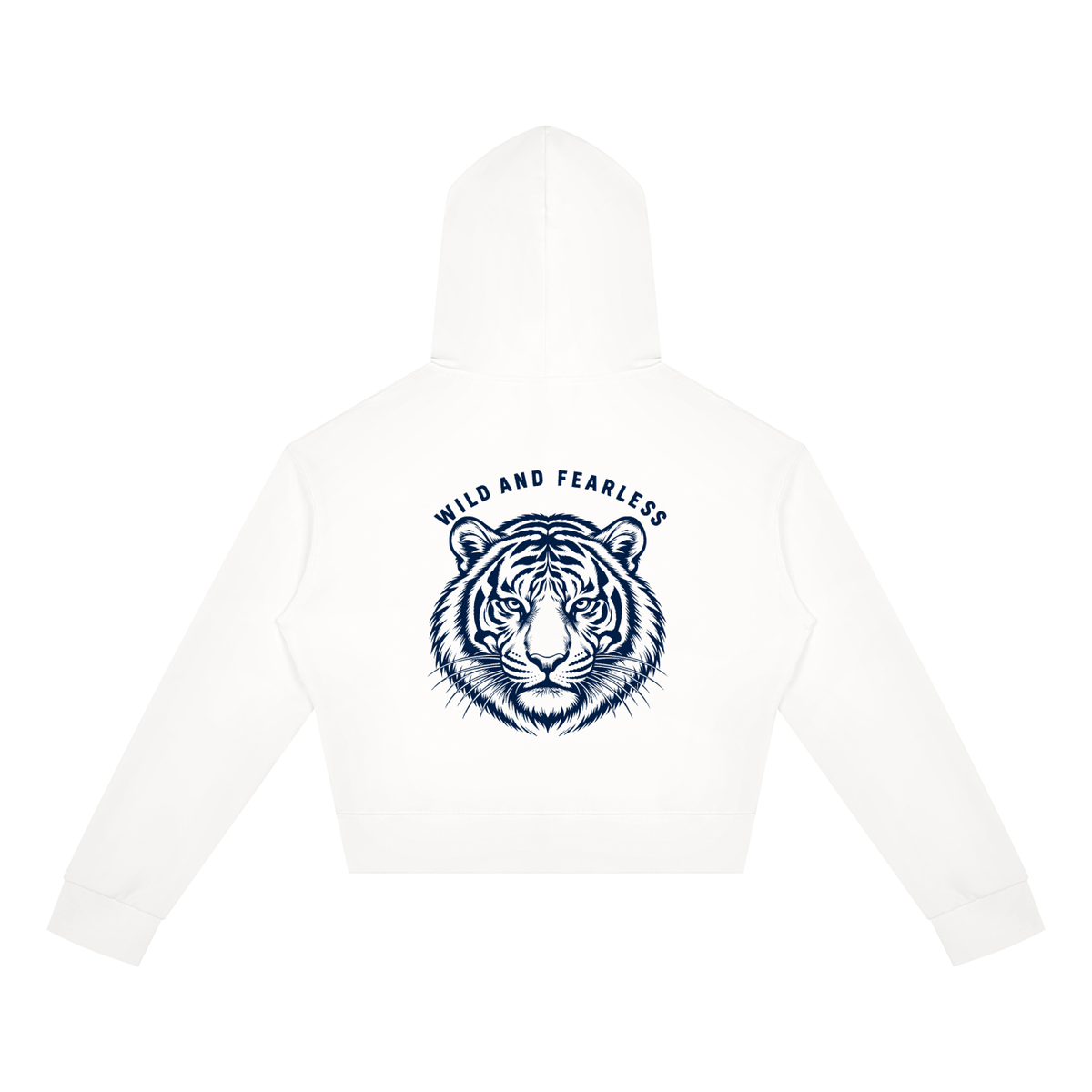 Wild and Fearless // Blue Bloom Cropped Zip Hoodie