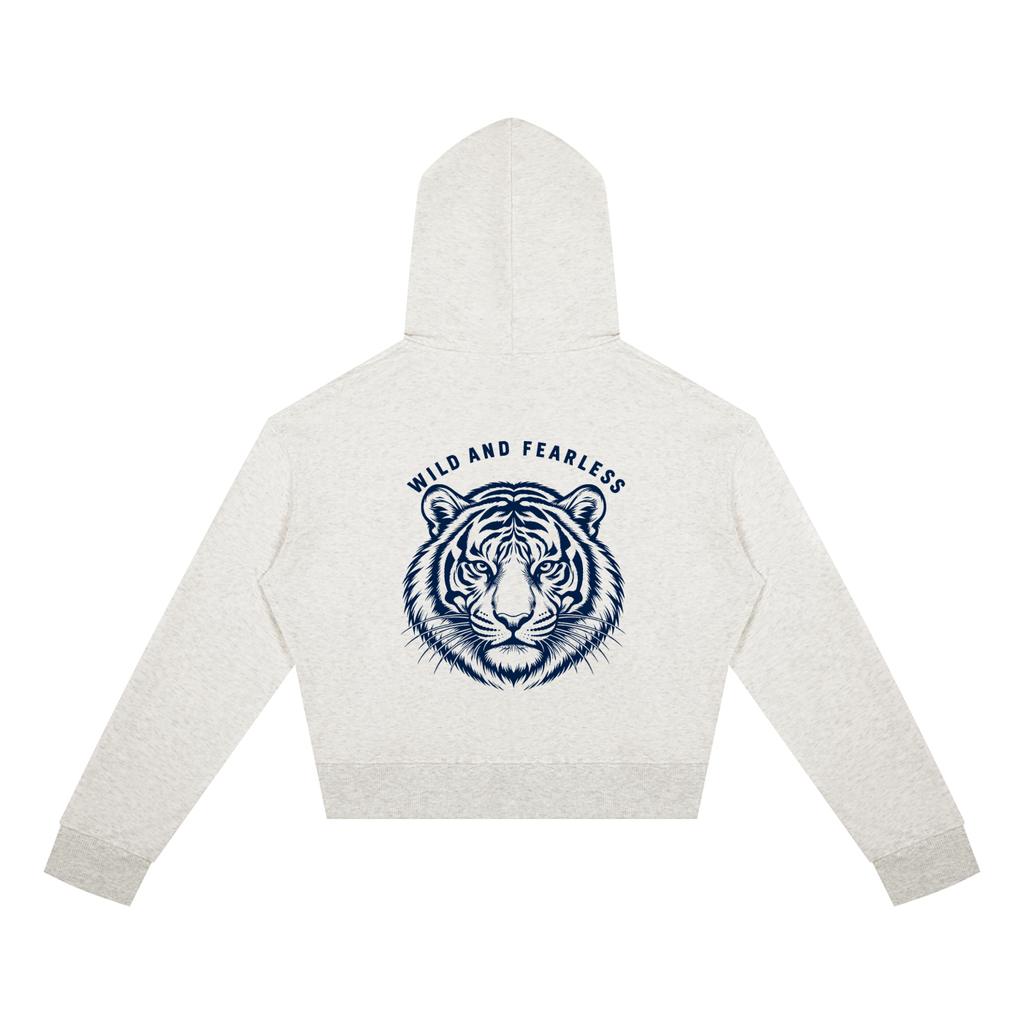Wild and Fearless // Blue Bloom Cropped Zip Hoodie