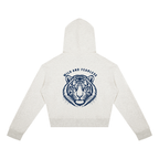 Wild and Fearless // Blue Bloom Cropped Zip Hoodie