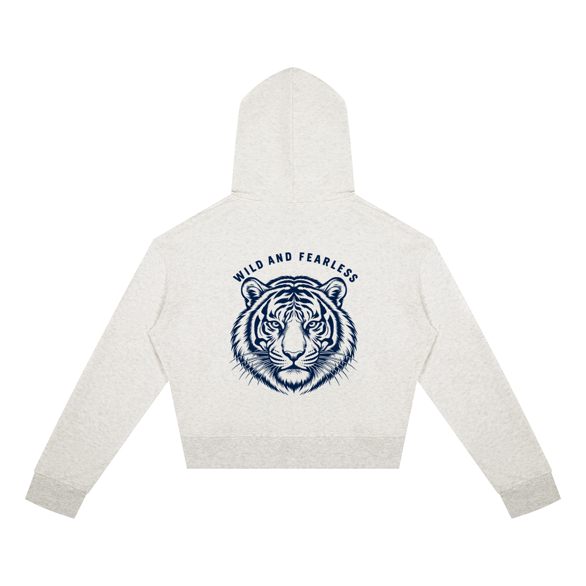 Wild and Fearless // Blue Bloom Cropped Zip Hoodie