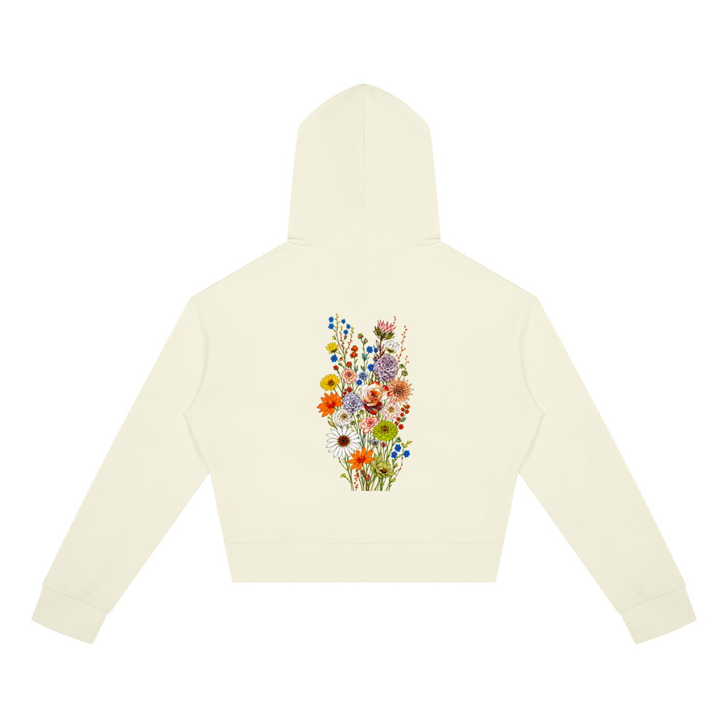 Wild Bloom Division // Wildflower Cropped Zip Hoodie