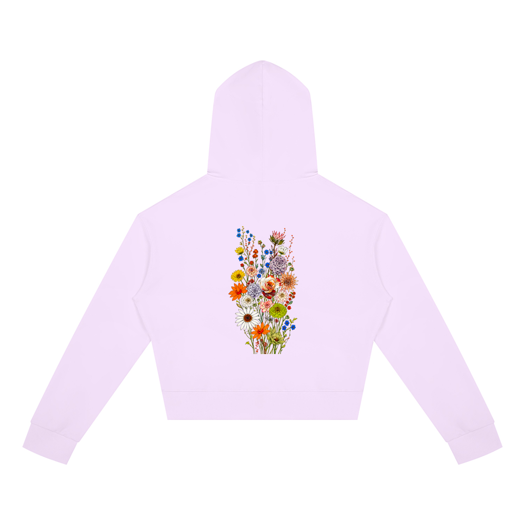 Wild Bloom Division // Wildflower Cropped Zip Hoodie