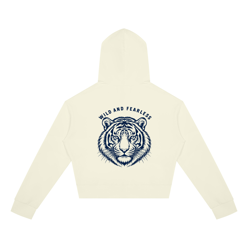 Wild and Fearless // Blue Bloom Cropped Zip Hoodie