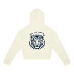 Wild and Fearless // Blue Bloom Cropped Zip Hoodie