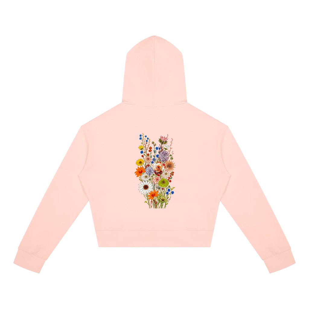 Wild Bloom Division // Wildflower Cropped Zip Hoodie