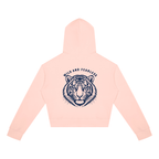 Wild and Fearless // Blue Bloom Cropped Zip Hoodie