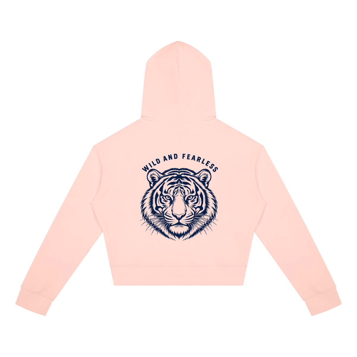 Wild and Fearless // Blue Bloom Cropped Zip Hoodie